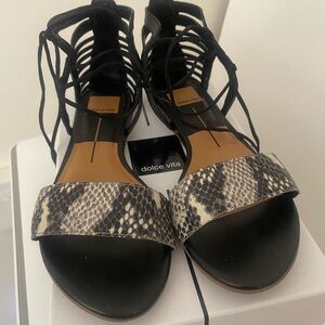 Dolce Vita Black and Snakeskin Women's Sandals